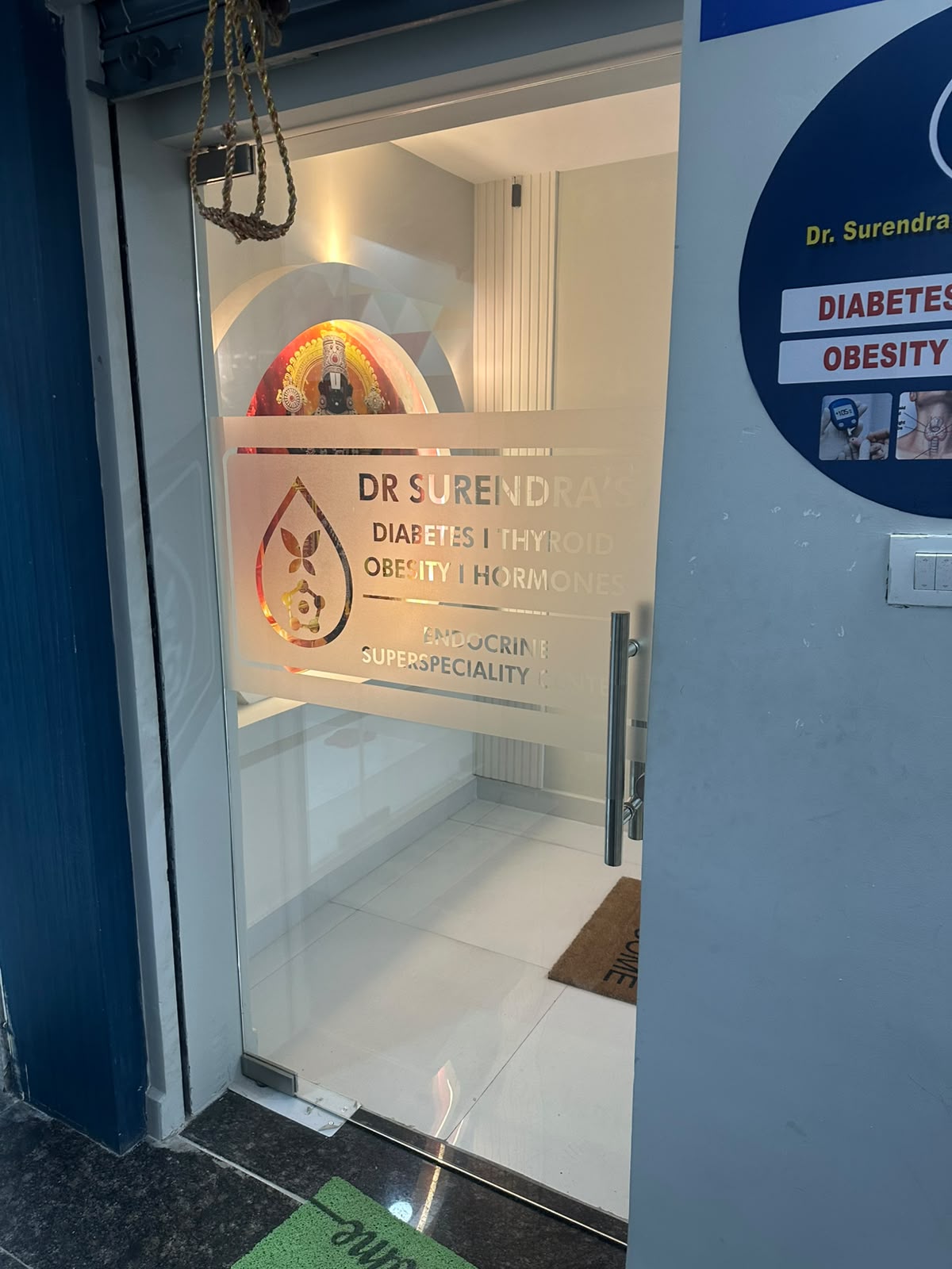 Dr Surendra Endocrine Super Speciality Center clinic entrance in KPHB Hyderabad