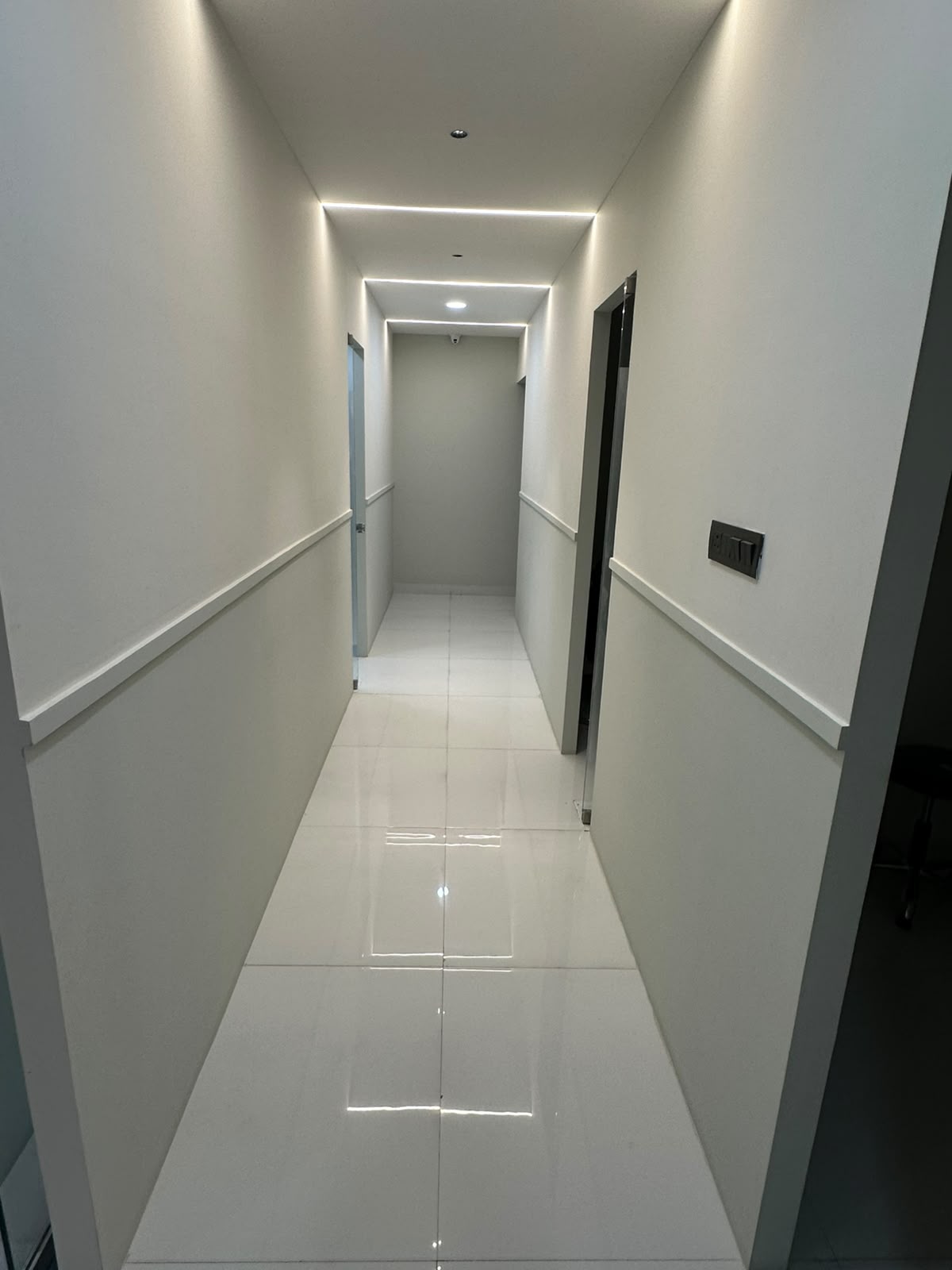 Clinic interior corridor at Dr Surendra Endocrine Super Speciality Center KPHB